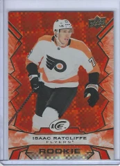 2022-23 UD Ice Orange Rookie Isaac Ratcliffe #128 Flyers